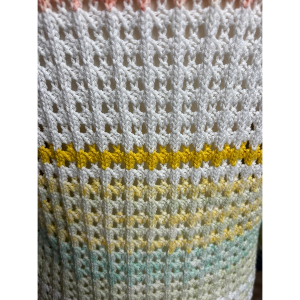 Talbots pastel striped light sweater size medium - Picture 8 of 9